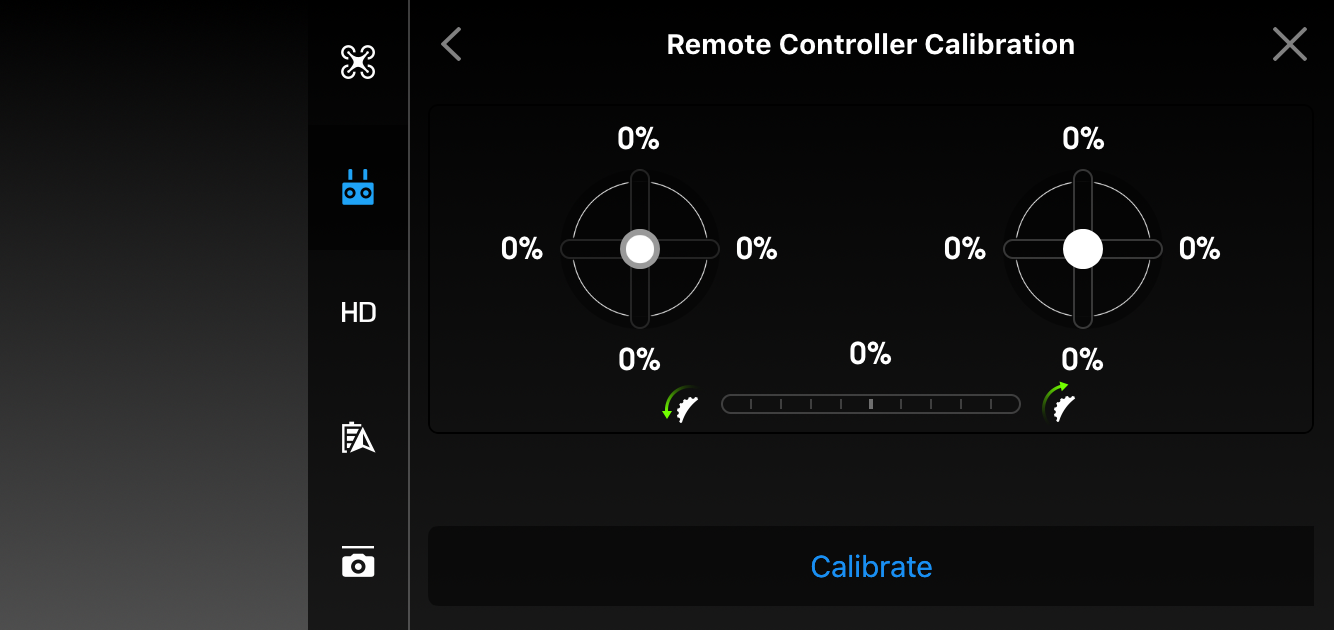 dji remote controller calibration